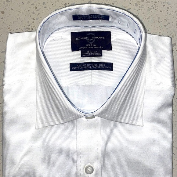 Black Brown 1826 Other - ❌SOLD not for sale shirt nwot “Black & Brown” White French Cuff cotton 15.5 32.